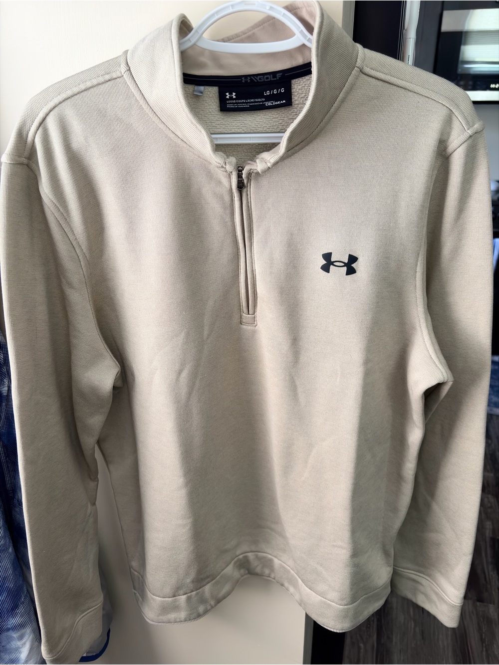Under Armour Golf Beige 1/4 Zip Pullover